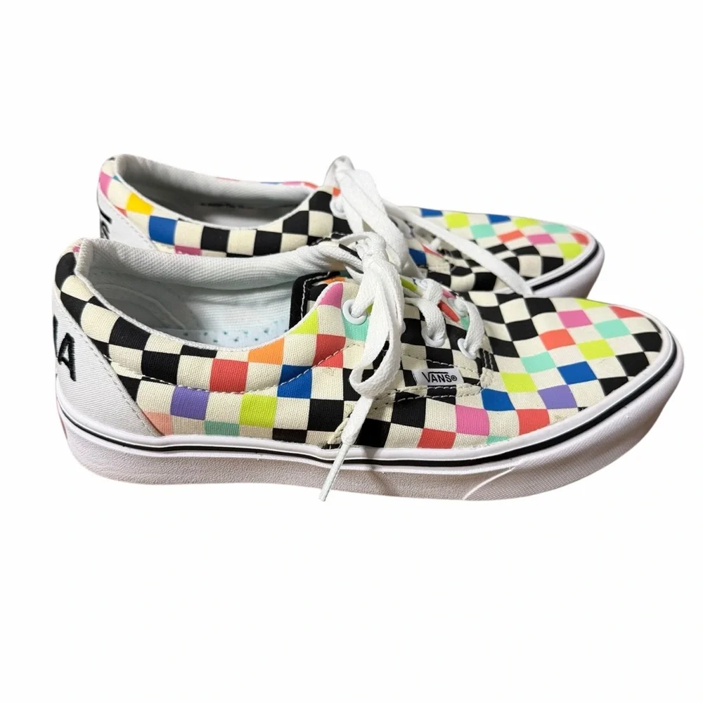 Vans X MoMA ComfyCush Era Colorful Checkered Sneaker | Mens 5.5/Womens 7